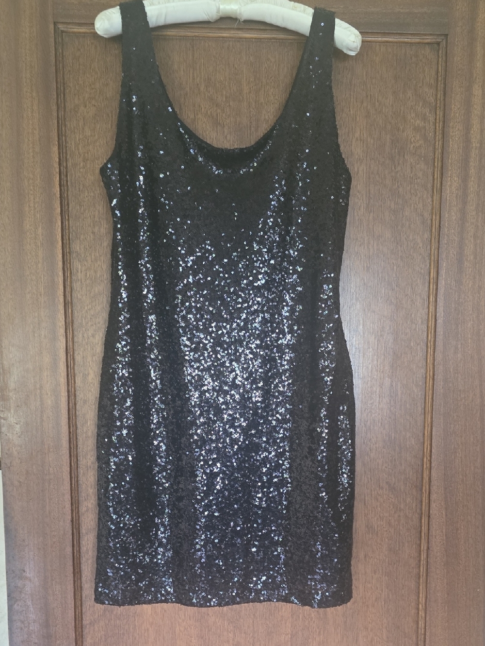 Rue21 Black Sequin Scoop Neck Dress